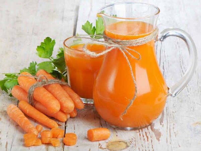 Carrot Juice in Pitcher