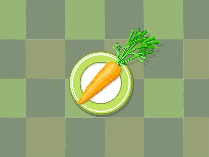 carrot on a plate