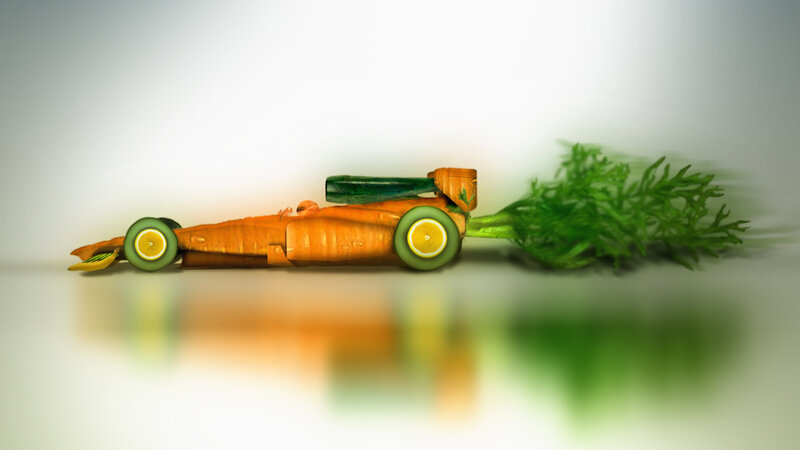Carrot Race Car — Orange