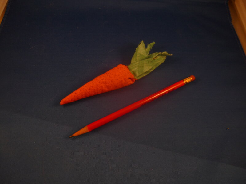 carrot-shaped pencil topper