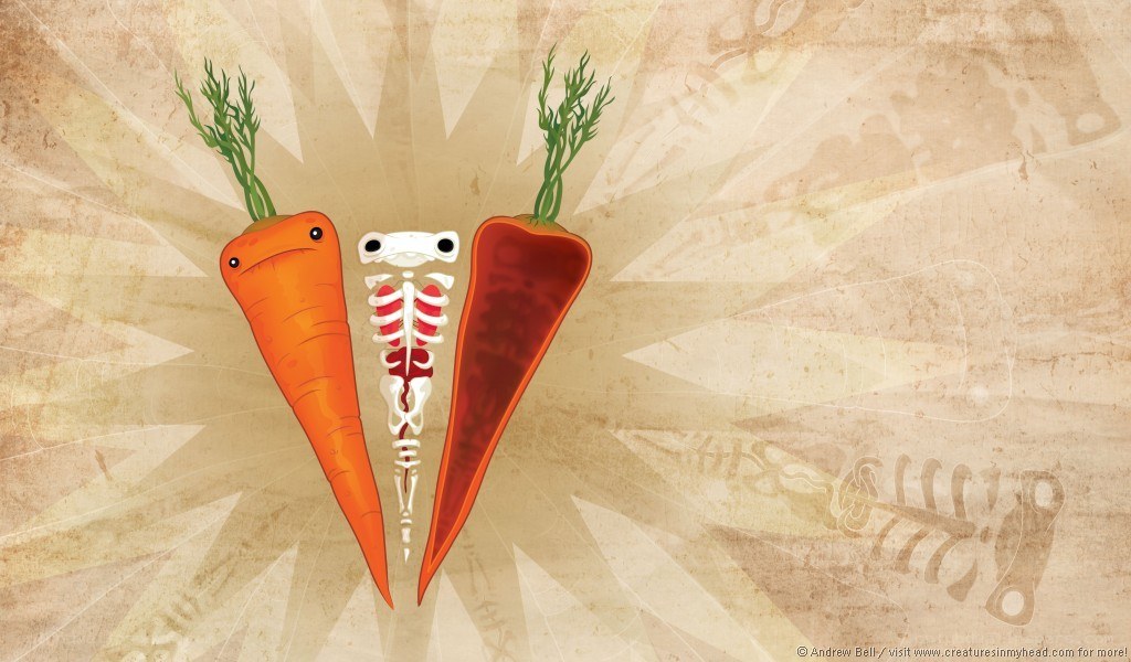 Carrot Skeleton Art