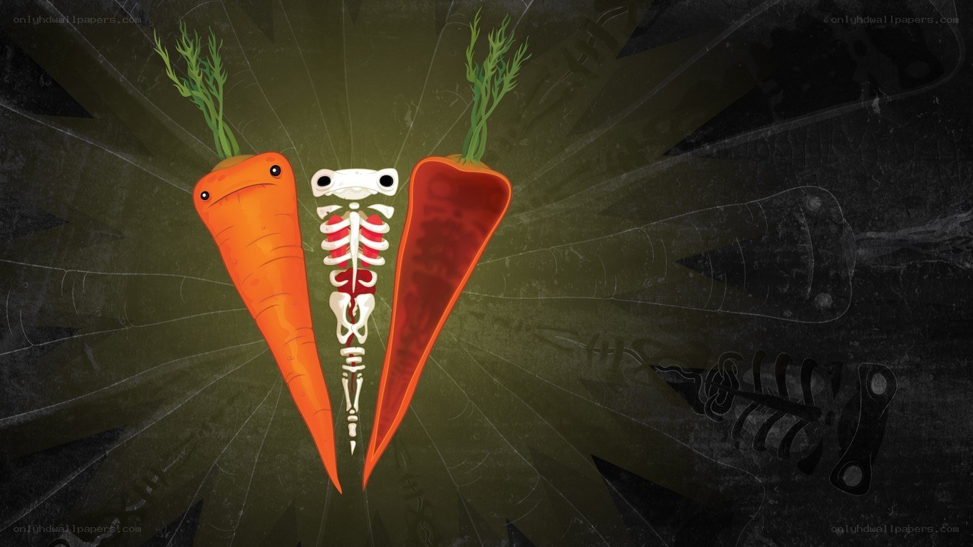 Carrot Skeleton Art