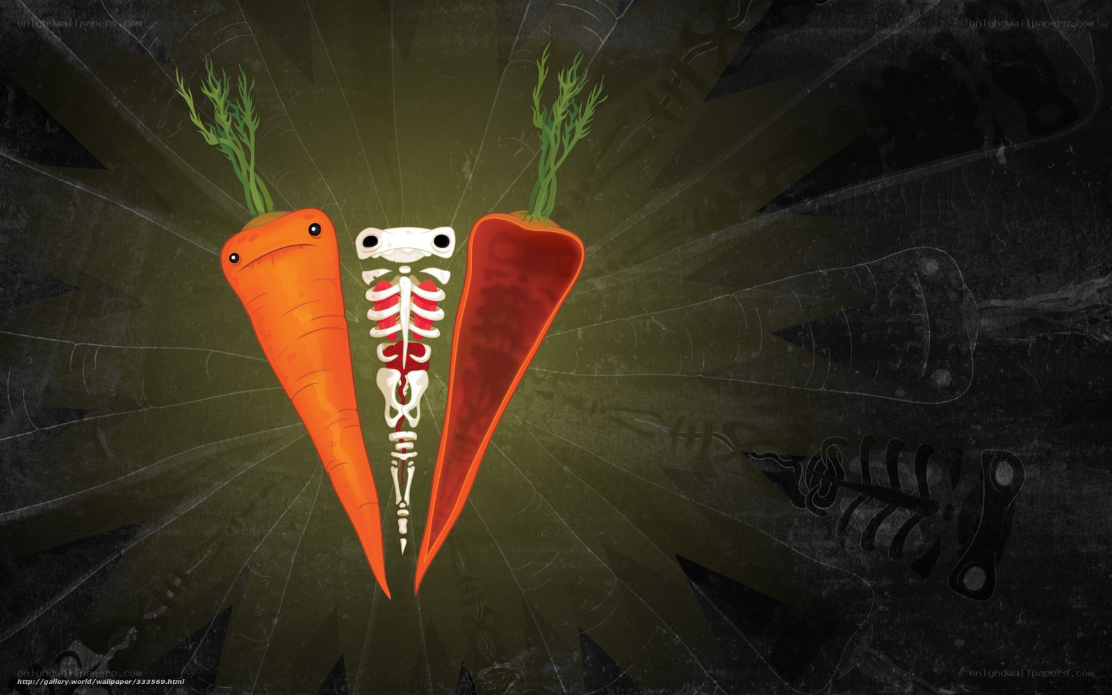 Carrot Skeleton Art