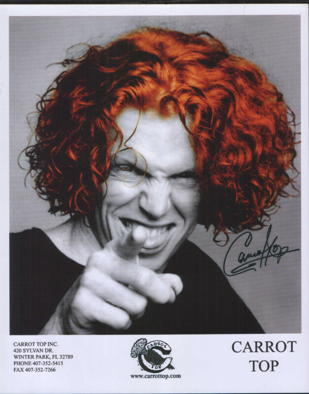 Carrot Top pointing at camera