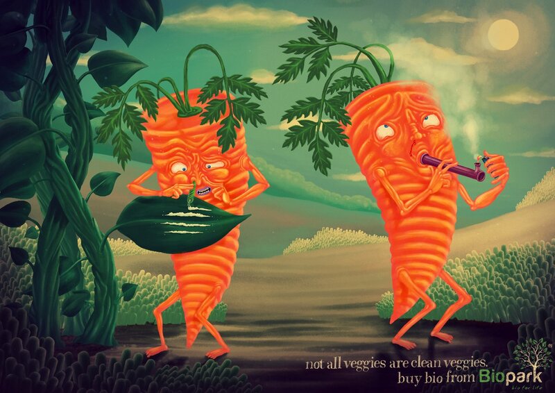 carrots using drugs in field