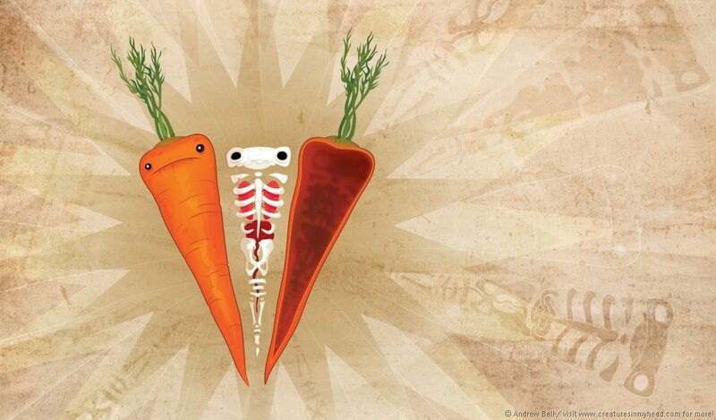 Carrots with Skeleton — Orange