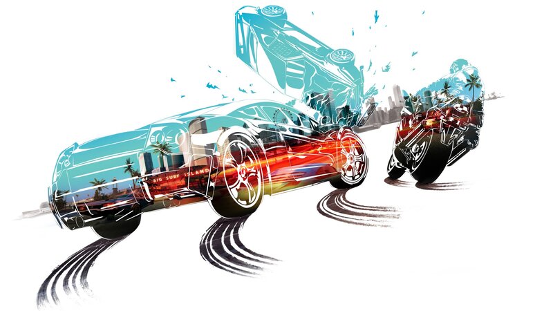 Cars and Motorcycle in Motion