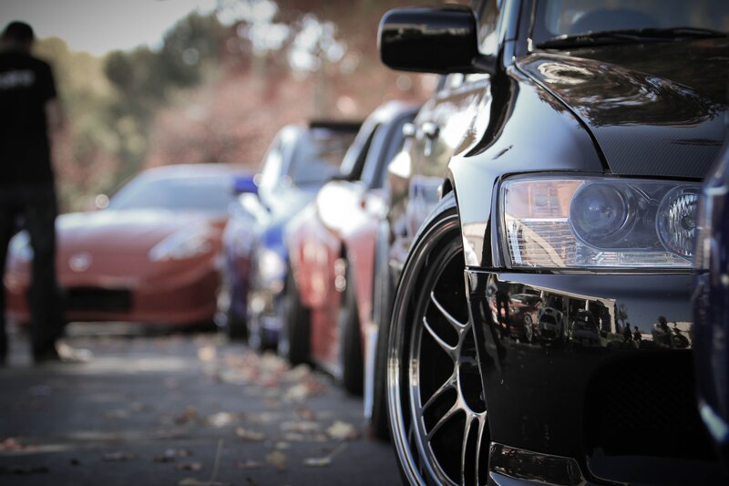 Cars at a car show