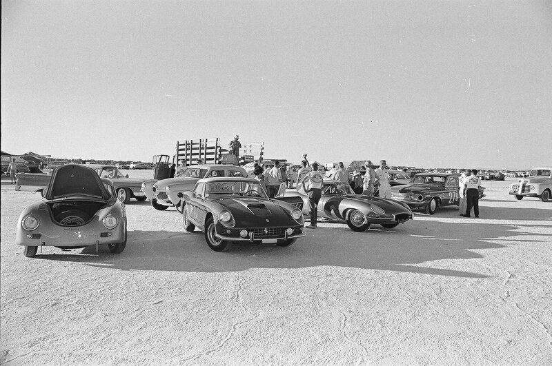Cars at a racetrack