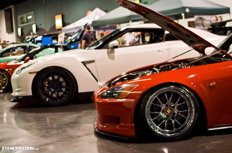 Cars at an indoor show