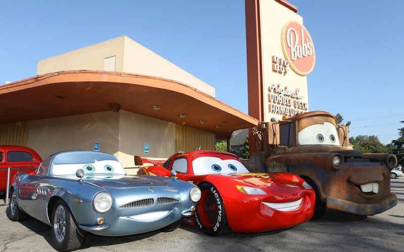 Cars characters at Bob's Big Boy