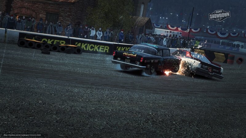 Cars Crashing in Dirt