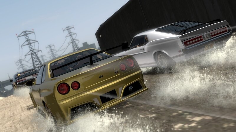 cars drifting in water