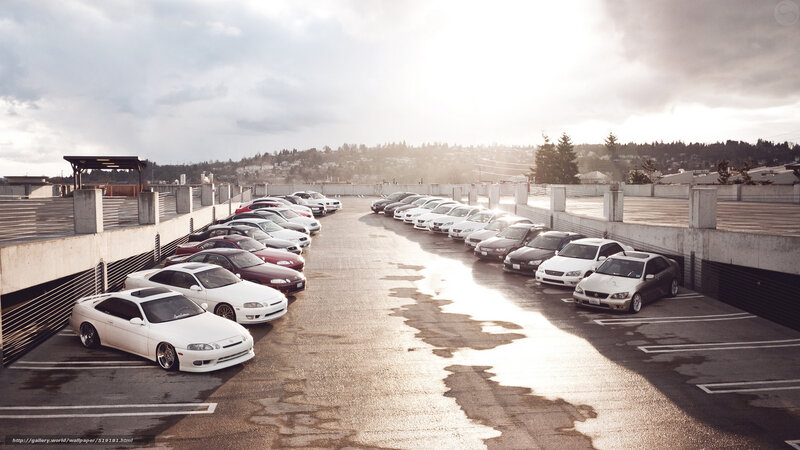 Cars in a parking garage