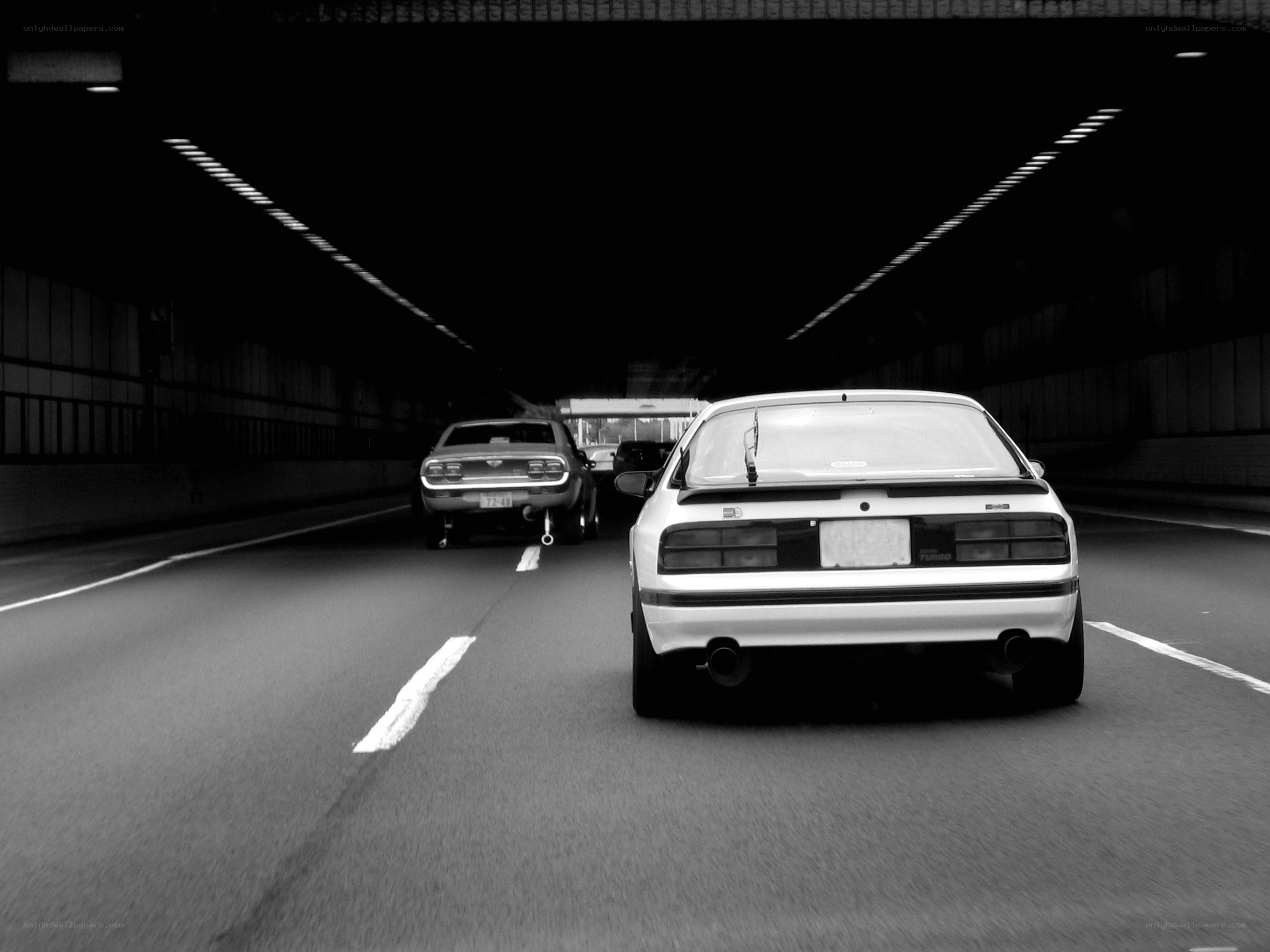 Cars in a tunnel