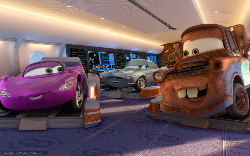 Cars in Airplane Cabin — Purple