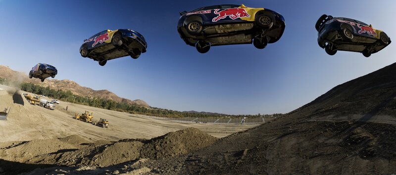 Cars in Mid-air — Blue