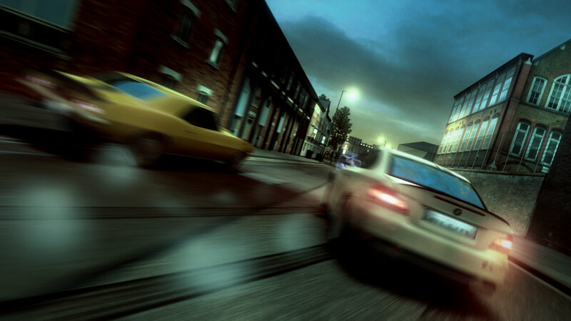 Cars in Motion on Street