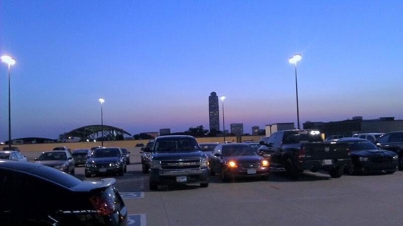 Cars in Parking Lot — Blue