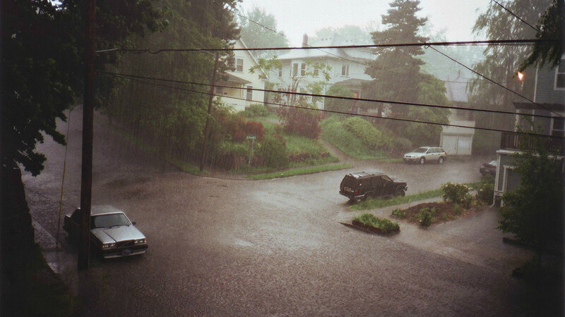 Cars in Rainstorm — Gray