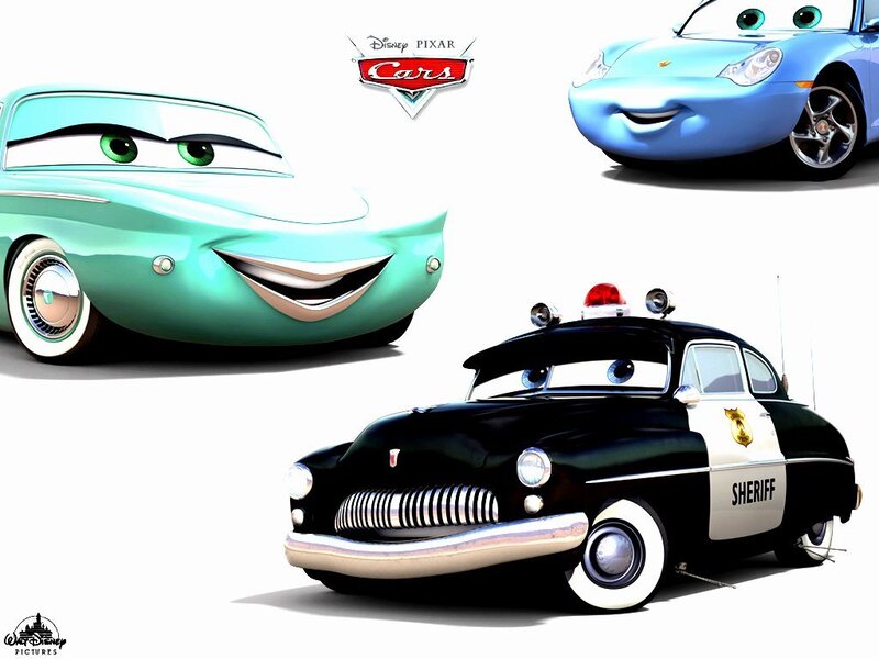 Cars movie characters collage