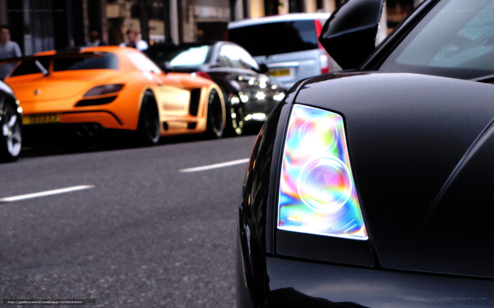 Cars on a city street