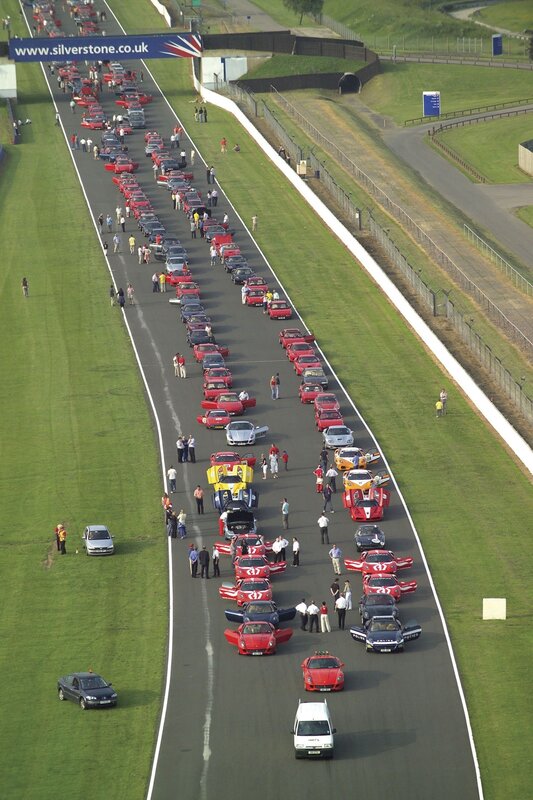Cars on a racetrack