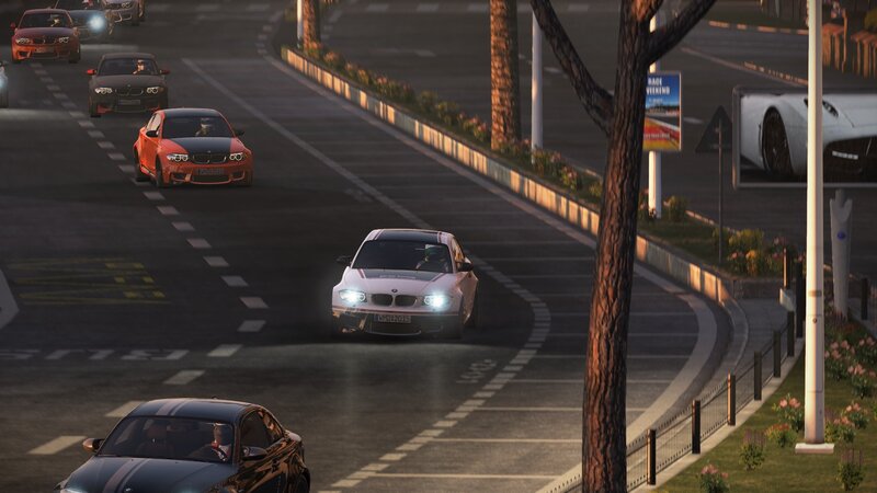 Cars on a Road — Black