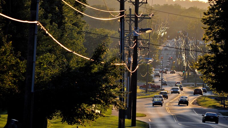Cars on a Road — Green