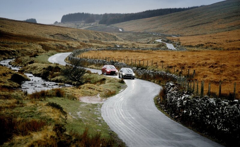Cars on a winding road