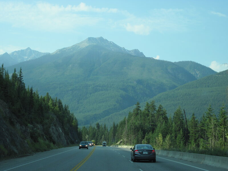 Cars on Mountain Highway — Green
