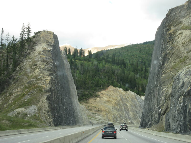 Cars on Mountain Highway