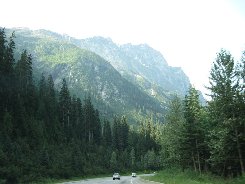Cars on Mountain Road — Green