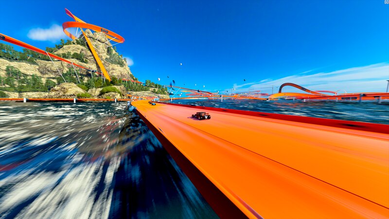 Cars on Orange Track