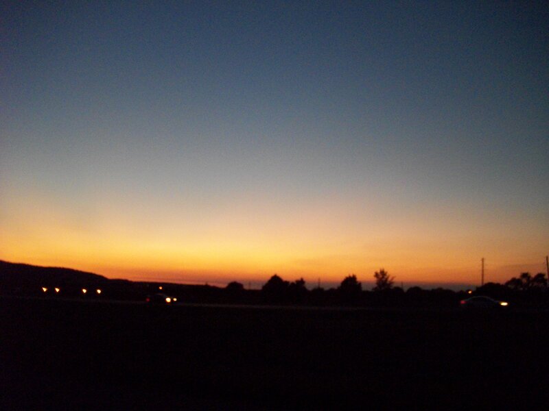 Cars on Road at Dusk