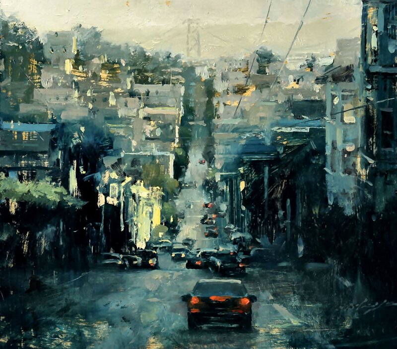 Cars on Wet Street