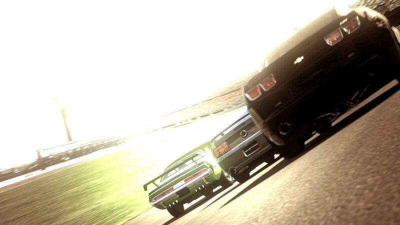 cars racing on a track