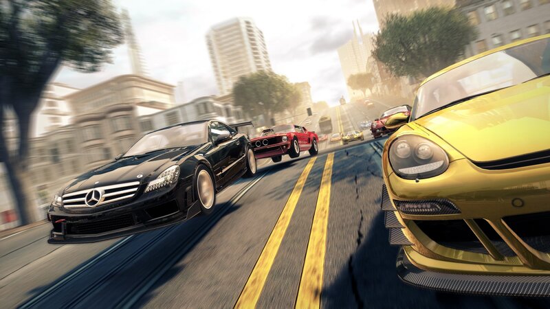 Cars Racing on Street
