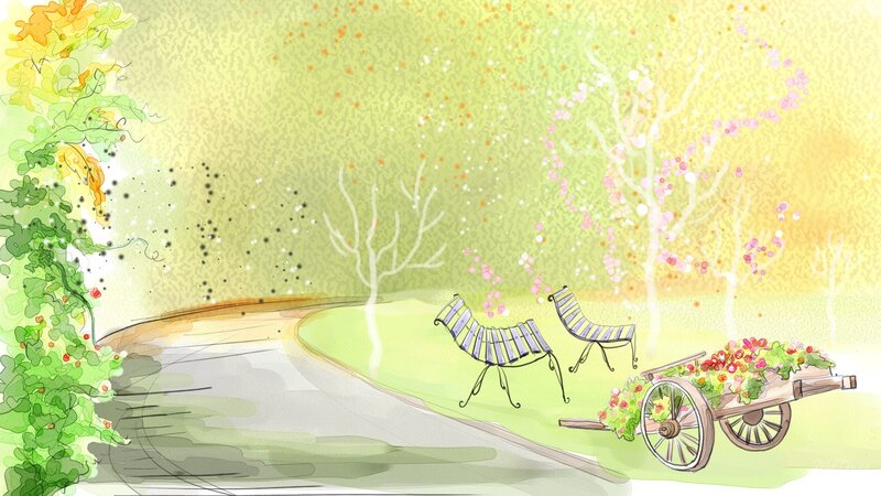Cart Filled with Flowers