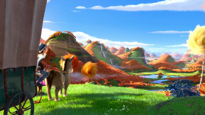 cart view of colorful landscape