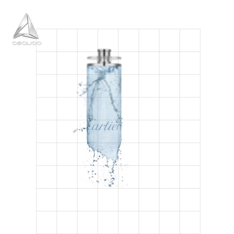 Cartier perfume bottle with water splash
