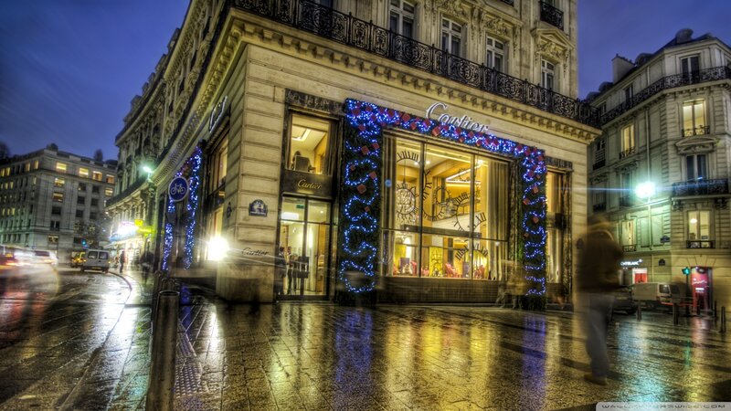 Cartier Store at Night — Blue