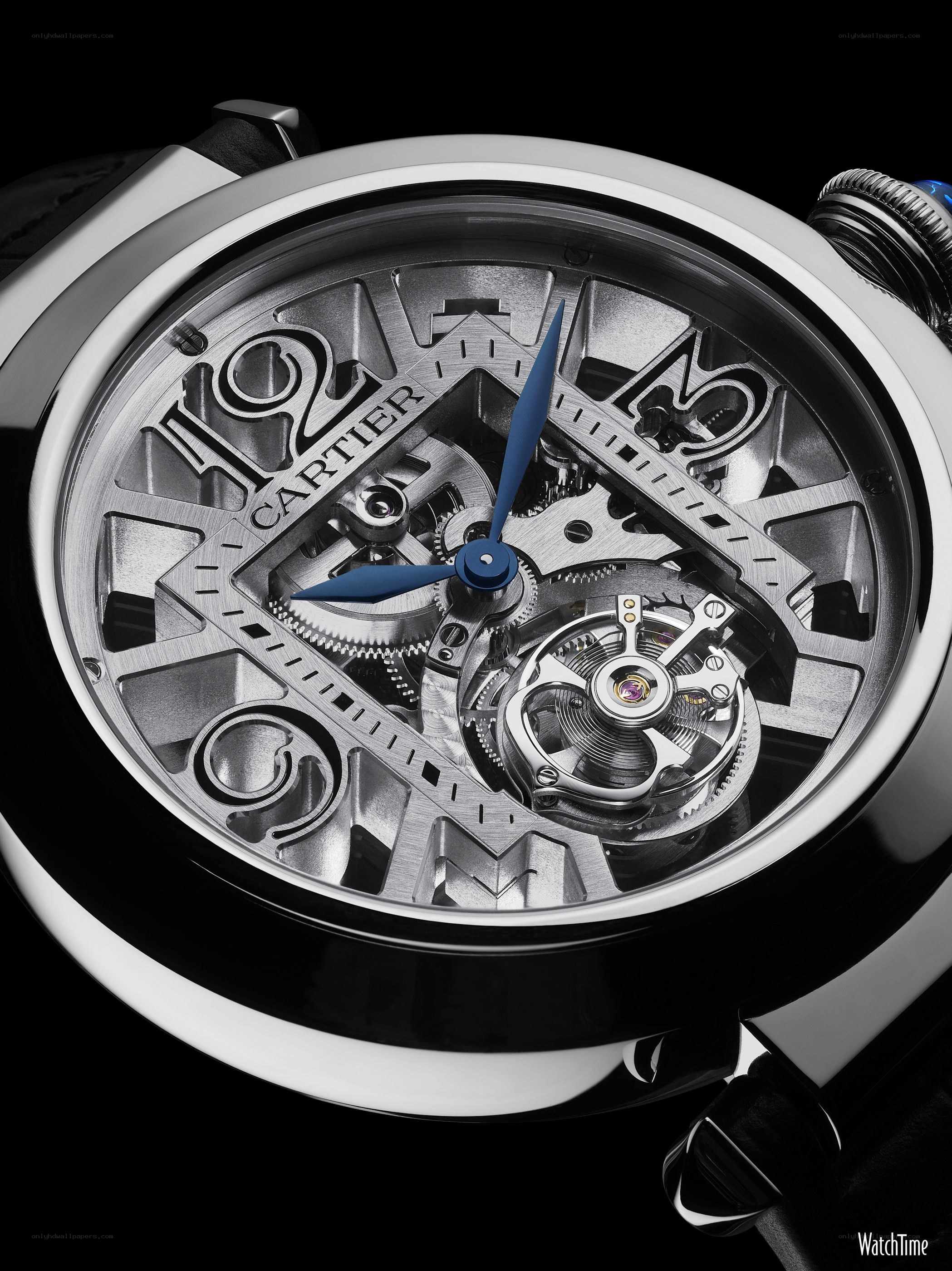 Cartier watch with skeleton dial