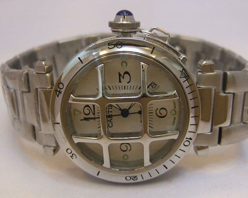 Cartier watch with unique dial