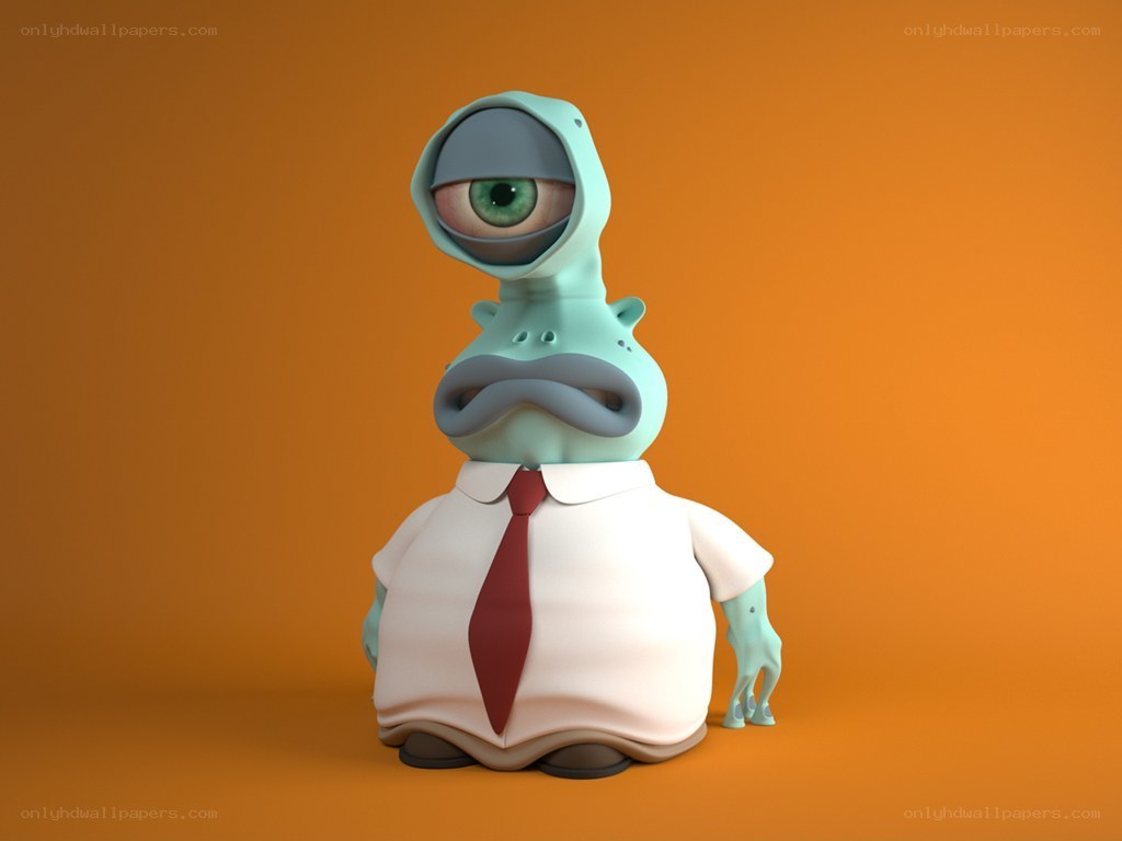 cartoon alien with one eye