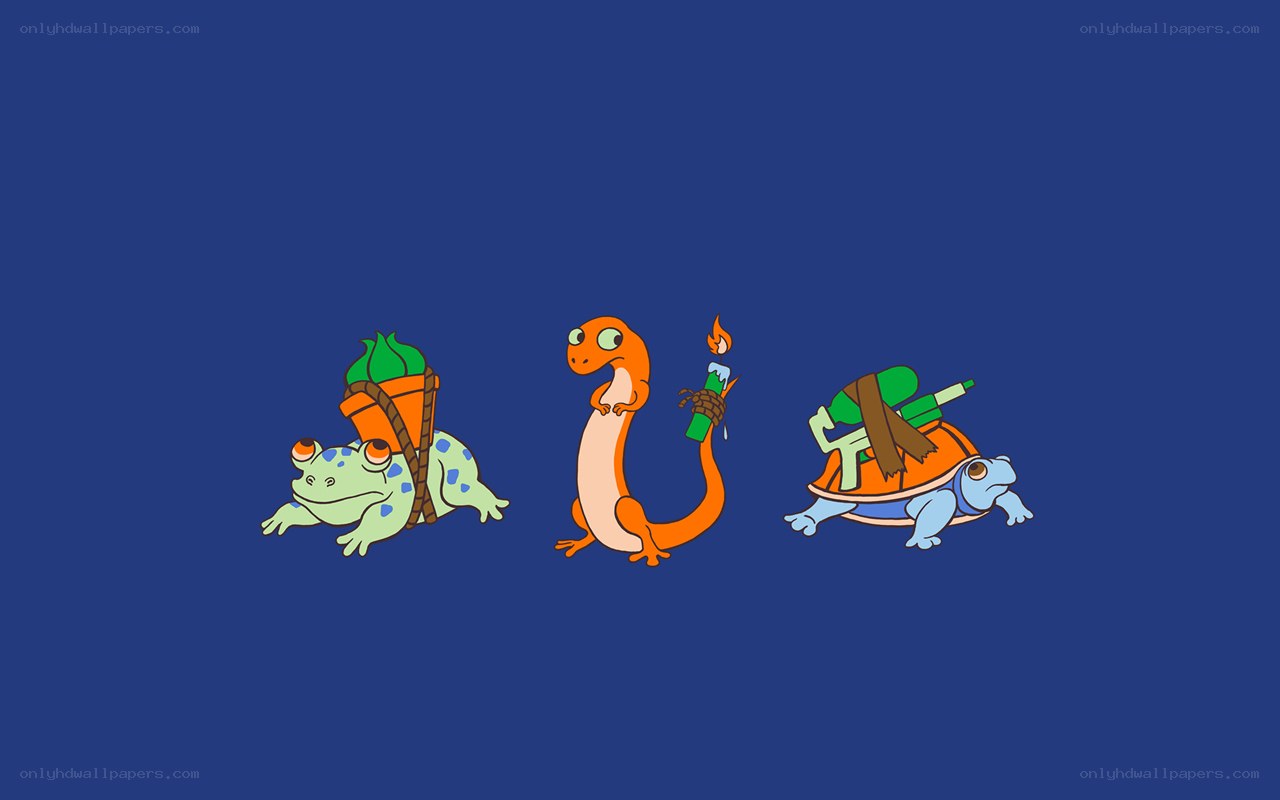 cartoon amphibians with gear