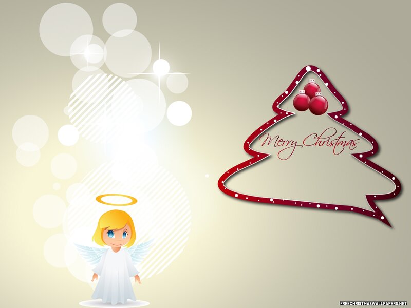 Cartoon Angel with Tree