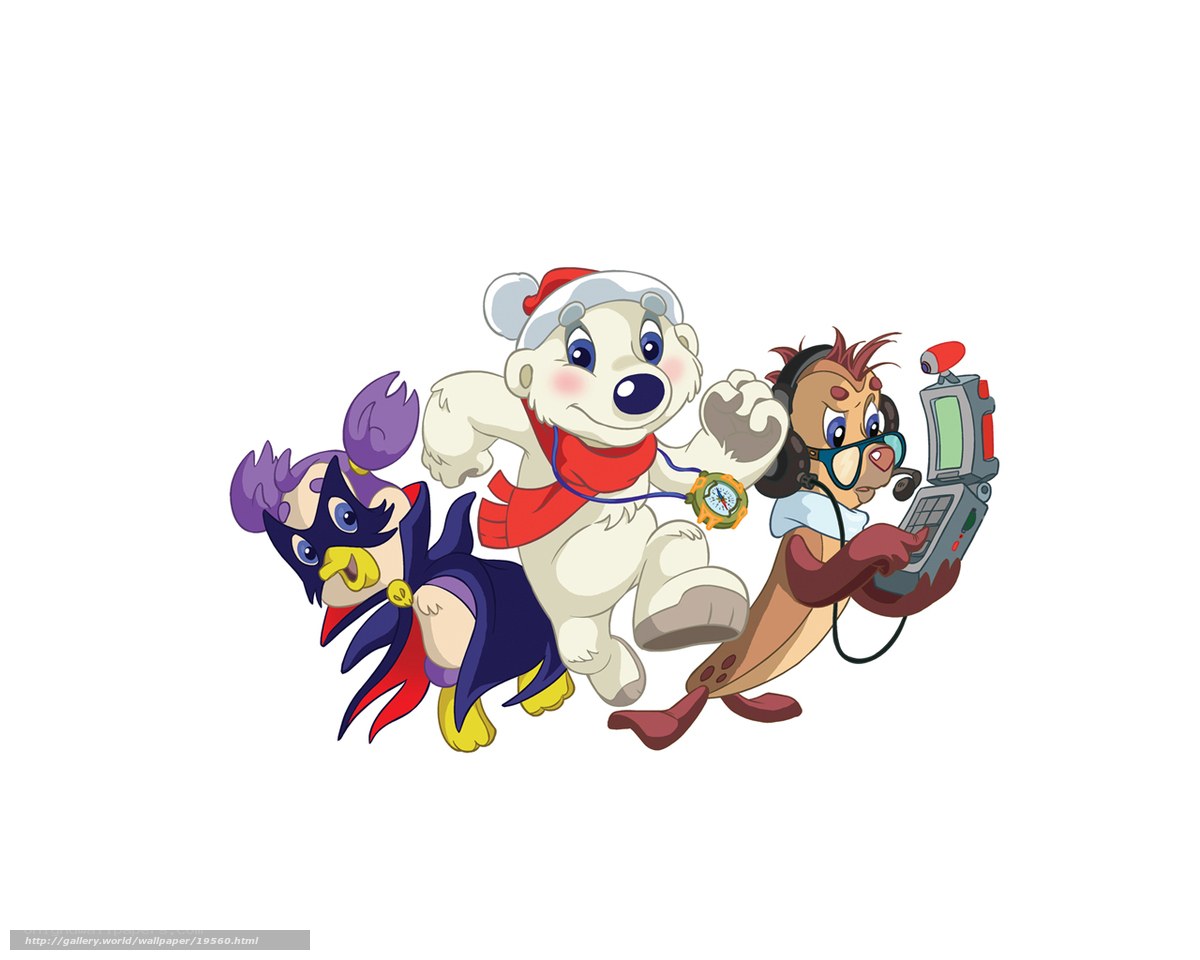 cartoon animal characters running