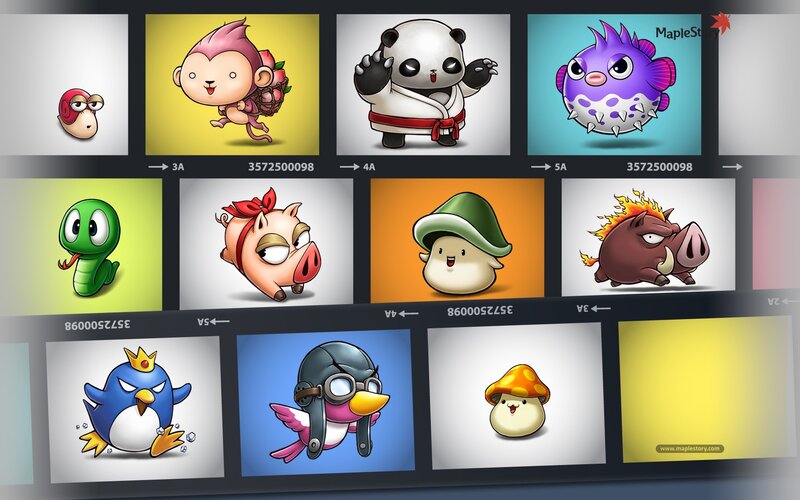 Cartoon Animal Characters — Yellow, Playful