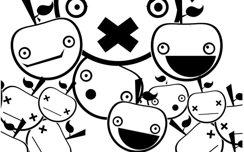Cartoon Apple Characters